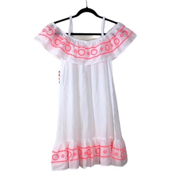 CAT & JACK Embroidered Off Shoulder Cover-Up Dress - Picture 4 of 7